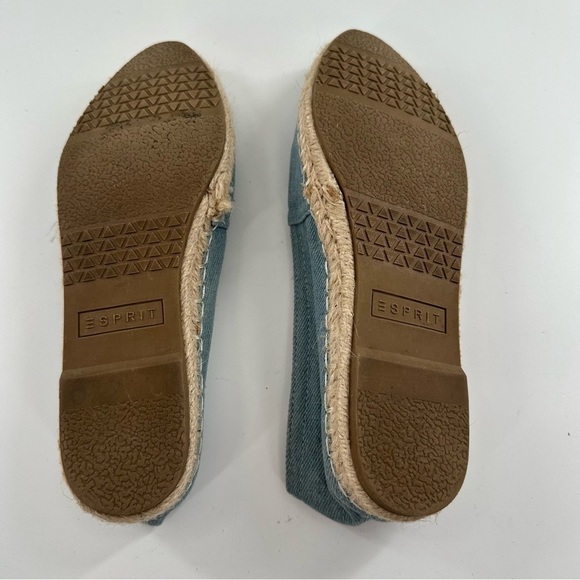 Espirit womens Wyoming flats size 6.5 blue denim pointy toe Espadrilles loafers - Picture 7 of 12